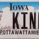 Iowa God Bless USA vanity KIND license plate Nice Good Child Horse Virtue Hate