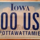 Rare Iowa Triple Digit 0 repeating license Plate #000 USA Zero Number America US