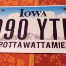 Iowa Pottawattamie County license plate Native American tribe Indian tribal USA