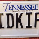 Tennessee vanity MIDKIFF license plate Kiff Kif Male Prostitute