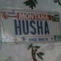 Montana vanity HUSHA license plate quiet baby lullaby song all fall down music