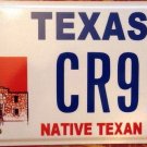Texas Native Texan Republic license plate Fort Worth Alamo San Antonio El Paso