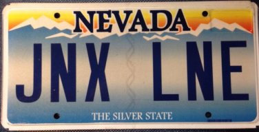 Nevada vanity JNX LNE Jinx Line Lane license plate  Help ???