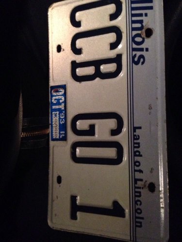 Illinois vanity CCB GO license plate
