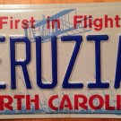 North Carolina vanity JERUZIAN license plate