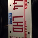 Illinois vanity 44 LHD license plate