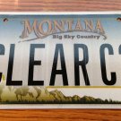 Montana vanity CLEAR C2 Car See Too license plate Auto Automobile Channel Choice