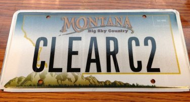 Montana vanity CLEAR C2 Car See Too license plate Auto Automobile Channel Choice