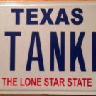 Texas vanity STANKE license plate
