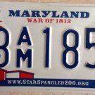 Maryland War Of 1812 license plate Battle New Orleans North Point Treaty Ghent