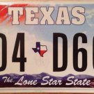 Texas DD4 D 666 Triple D letter Number 6  license plate Lone Star State Devil TX