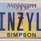 Mississippi vanity LINZY LU license plate Lindsay name Lindsey Lyndsey Lyndsay
