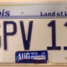 IL vanity GPV 11 license plate Gloria Greg Gladys Grace George Gary Gerald Glenn