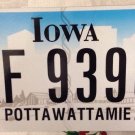 Latest style Iowa TRUCK license Plate  #AF 9398 Apportioned Indian Tribe Pottawa