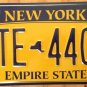 Gold Empire State license plate FTE 4405 Graphic USA NY New York City Manhattan