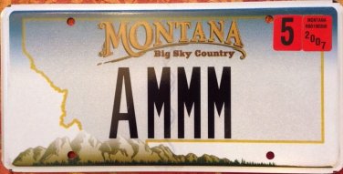 MT vanity AMMM license plate American Medical Marijuana Movement Drug Addiction