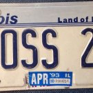 IL vanity Randy MOSS 23 Touchdown Record license plate NFL Football Patriots