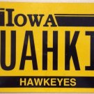 Vanity I YOU ARE HAWKEYES license plate NCAA University Iowa Basketball UI
