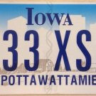 Iowa vanity EXCESS Triple 3 Three license plate repeating number #3 Chevrolet SS
