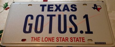 Texas vanity GOT US 1 license plate TX luxury Sports Car House Boat Plane