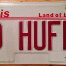 Illinois vanity 90 HUFF license plate Huffman Huffy Puff truck smoke train 1990