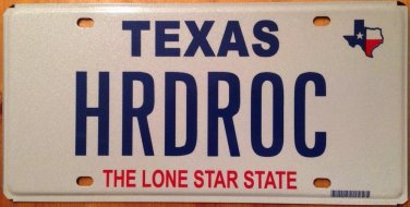 Vanity HaRD ROCk license plate Music Roll Singing Song Sing Cafe ring diamond