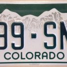 Colorado semi vanity SNOW Triple 9 Nine license plate repeating number #999