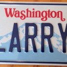Washington vanity 4 LARRY H license plate Lawrence