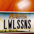Montana vanity LaW LeSSoNS license plate Lawless Sons Lawyer School Attorney