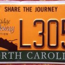 NC Blue Ridge Parkway National Park license plate Forrest Mountains Yellowstone