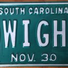 South Carolina vanity DWIGHT license Plate Eisenhower Gooden USA President US