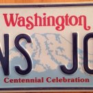 WA vanity ONe S JOU Jew Jewish License Plate Hebrew Israel