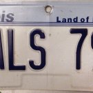 ILLINOIS vanity ALLS 79 license plate 1979 well Star Game Year
