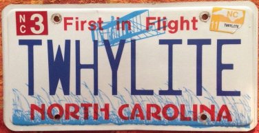 NORTH CAROLINA vanity TWiLIGHT license plate Why Saga Vampire Bella Edward