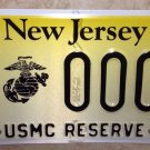 New Jersey USMC Reserve Marines Leatherneck license plate Semper Fidelis Marine