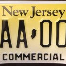 New Jersey Commercial license plate sample NJ Tag Truck Van