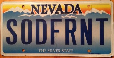 Nevada vanity SO DiFfeReNT license plate Exotic Strange Same Opposite Attraction