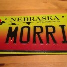 Nebraska vanity C see MORRIS license plate Maurice Moe Morrison Morrison Moris