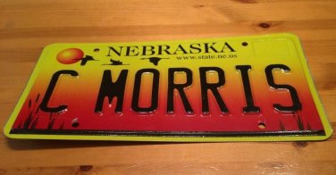 Nebraska vanity C see MORRIS license plate Maurice Moe Morrison Morrison Moris