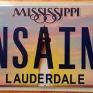 vanity INSANE license plate Crazy Craziness Asylum Innovative Creative Lunatic