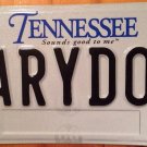 Tennessee vanity MARY DOO license plate Maria Marisa Maribel Marie Doodles Mari