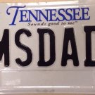 Tennessee vanity MisS DAD license plate Money Salary Work Dollar Mississippi Mom