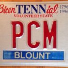 Tennessee vanity PCM license plate Patrick Paul Pablo Pamela Paloma Patricia Pam