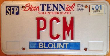 Tennessee vanity PCM license plate Patrick Paul Pablo Pamela Paloma Patricia Pam