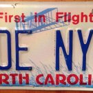 North Carolina vanity JOE NYE NY New York  license plate Joseph Joey