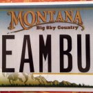 Montana vanity TEAM BUS license plate Sport Football Basletball Coach Music Band