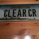 Montana vanity CLEAR CaR license plate Title Legal Classic Auto Antique Register