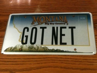 MT vanity GOT NET license Plate Internet Soccer Basketball Sport Ball Tennis