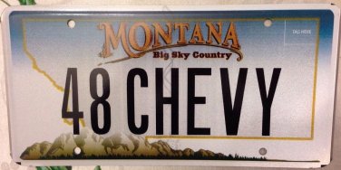 MT vanity 1948 CHEVY license plate Classic Coupe Car Chevrolet Roadster Auto