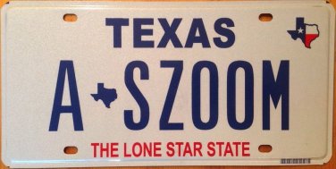 Texas vanity S ZOOM license plate Samsung Semantic Camera Photograph Picture Pix